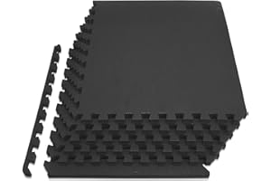 ProsourceFit Exercise Puzzle Mat EVA Foam Interlocking Tiles Protective and Cushion Flooring for Gym Equipment, Exercise and Play Area