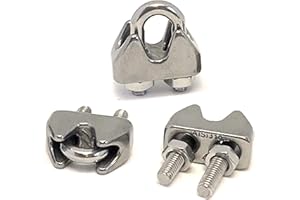 Edelstahl Drahtseilklemme 10 Stück 3mm ähnl. DIN 741 Edelstahl Bügelklemmen Seilklemme Klemme für Drahtseil V4A AISI 316 Tecklenborg, Kegel GmbH