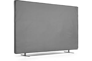 kwmobile Funda para Monitor 75" TV - Cubierta Protectora Textil para Pantalla de TV de Interior - Gris Claro