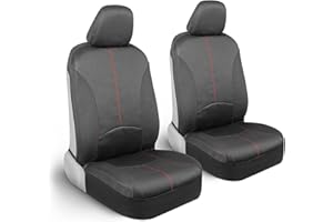 Motor Trend BDK Waterproof Car Seat Covers for Front Seats Only – Comfortable Neoprene Protection with Two-Tone Stitching, Easy to Install, Universal Fit for Most Cars Trucks Vans and SUVs