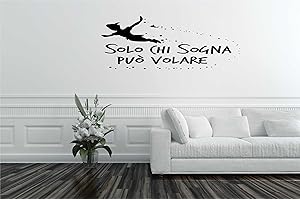 Adesivo murale Solo chi sogna può volare - fatina, stelline, decorazioni per bambini Wall Stickers Adesivo Da Muro Adesivo4You ® (LARGE 106 CM. X 40) Adesivo4You ®
