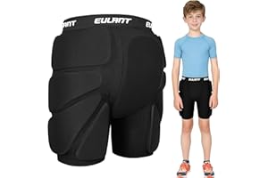 EULANT Pantaloncini Protettivi Imbottiti per Snowboard, Sci, Pattinaggio su Ghiaccio, Roller, Biker, Protezioni 3D per Anca, Fondoschiena, Coccige