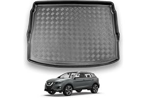 NOMAD Nissan Qashqai (2014-2021) Boot Liner [Upper Boot Position] Tailored Fit Car Floor Mat Protector Non Slip Waterproof Raised Edges Compatible Custom Fit Accessory Black Dog & Pet Friendly