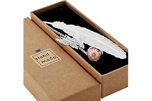 Toirxarn -Marque-page plume en métal, Cadeaux d'anniversaire Pour la Saint-Valentin pour Femmes Filles sa Petite amie Enseignant Maman Grand-mère et Femme