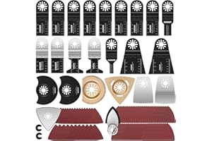 Sägeblätter Kit, CGBOOM 105 tlg aus Kohlenstoffstahl und Edelstahl Oszillierendes Zubehör Set Multifunktionswerkzeug für Fein Multimaster, Dremel, Bosch, Makita DTM51, Einhell