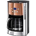 Russell Hobbs Luna Filter Coffee Maker 1.8 Litre Programmable Coffee Machine with Timer and Auto Keep Warm, Copper, 24320