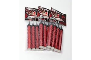 vama 60 Sek Tortenfontäne Zimmerfontäne Eissterne Zaubersterne Eisfontäne Traumsterne mit roter Flamme für Verlobung Hochzeit Geburtstag Kinder und Deko für Kuchen Torten Gold (12)