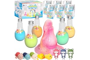 FIREKOTO®Kids Bath Bombs kit - 6pcs Bubble Bottles & 2pcs Surprise Box Toy,Interactive Science Toys for Kids,Fun Bubble Bath gift丨Idea Birthday Gifts for Girls Boys-8-Pack