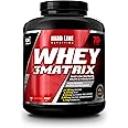 HARDLINE NUTRITION Whey 3Matrix- 2300g Triple Matrix Whey Blend for Optimal Muscle Growth and Performance,High Protein Formula, Mixes Easily, Low Carb Guilt-Free Shake (2300 Grams, Chocolate)