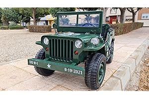 INDALCHESS Jeep Militar para NIÑOS (Verde)