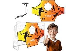 Neo-Sport Orange - Portería de fútbol de 180 x 120 cm, con Agujeros para Disparos, Resistente al Agua, Color Naranja Juventud Unisex