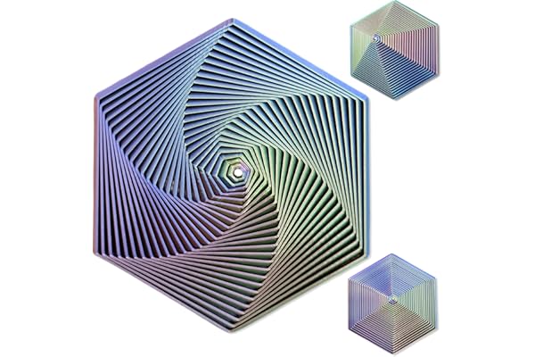 Echehi Dégradé Fractale Fidget Toys pour Enfants et Adultes, Conception en Spirale 3D pour Soulager L'anxiété, Jouet Anti Stress. Dégradé Violet