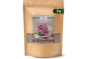Biojoy Graines de pavot bleu BIO (1 kg), entières, sans additifs