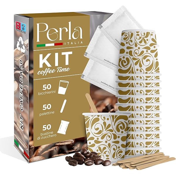 DETERMONDO Kit Caffe Bicchierini Caffè 75ml In Carta Biodegradabile - Foto 10