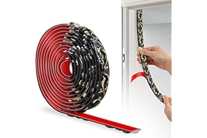 JUNART Bande Décorative en PVC, 30cm×2 cm, Bordure de Papier Peint 3D, Frise Murale Adhesive, Convient our les Linteaux, les Plinthes, les Armoires, les Revêtements Muraux(Or Noir)