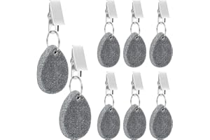 BRISKORE 8 Pesos para Mantel con Clips, Pesas Mantel Exterior Pesos para Manteles con Pinza Mantel de Piedra Natural Pinza Pesas Mantel Exterior Peso para Familiar Restaurantes Camping Picnic