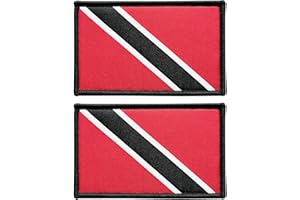 FWIW 2 Pack Trinidad Flag Patch Trinidad Flags Military Tactical National Emblem Patches - Clothes Hats Jackets Backpacks Decorations