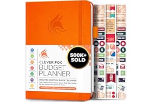 Clever Fox Budget Planner - Expense Tracker Notebook. Monthly Budgeting Organizer, Finance Logbook & Accounts Book, Bill Tracker, A5 (Orange)