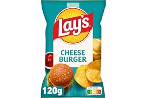 LAYS Cheeseburger Fries from France Snack Asian Fries med solrosolja 120g