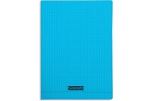 Calligraphe 18332C Un Cahier Agrafé Bleu (une Marque de Clairefontaine) - A4 21x29,7 cm - 96 Pages Petits Carreaux - Papier Blanc 90 g - Couverture Polypro Transparent