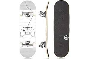 Magneto Mini Cruiser Skateboard Cruiser | Short Board | Canadian Maple Deck - Designed for Kids, Teens and Adults (Heart Beat)