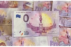 EUROSOUVENIR Cadeaux Originaux - Billets de Banque personnalisés Plaza Mayor de Madrid - Imprimés sur du Papier-Monnaie - Souvenir de Mariage - Design de Billets de Banque - Euro Souvenir