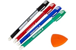 Tratto Cancellik, Busta Con 4 Penne Cancellabili E Gomma In Omaggio, Multicolore, 4 Unità, Confezione Da 1