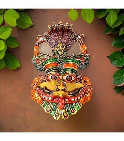 TIBETAN BUDDHA FACE 10'' Tara Devi HEAD WALL Hanging MASK Silver
