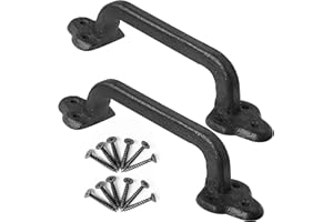 WEBI Schiebetür Griff,Gusseisen Scheunentorgriff,Vintage Scheunentor Griff,Scheunentürgriff,Schiebetür Zieht-Griff,Schiebetür Handgriff,Schiebe Türgriff,Schwarz,2 Stück