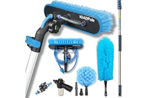IGAD Pole 17feet Washing Kit: Water-fed Brush, Soap Dispenser and Hose Tap