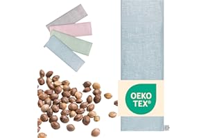 FLORA FURORA Cuscino Noccioli Ciliegia riscaldabile | Grande XXL lungo 60x20 cm | Cuscino Termico cervicale, semi di ciliegio: collo, spalle, schiena, stomaco | Senza sostanze nocive: OEKO TEX