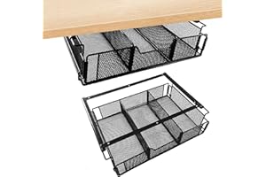 Mocoli Schublade, Unterbauschublade Unsichtbar Schreibtischhalter Schreibtisch Organizer Schubladen Versteckte Schublade Unter Schreibtisch für Büro, Zuhause, Schule