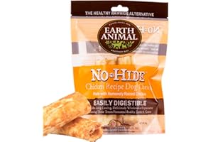 Earth Animal No Hide Dog Chews Natural Long Lasting Dental Sticks for Small Dogs Training Treat Gift - Chicken, Small, 2 Pack (68g)