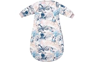 beeweed Baby Sleeping Bag, TOG 3.5 Winter Wearable Blanket, Removable Long Sleeves Baby Sleep Sack for Infants and Toddlers, Super Soft Warm Comfortable Sleeping Sack, 3-7M