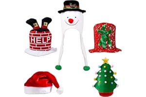 THE TWIDDLERS - 5 Gorros Navideños - Divertidos y Novedosos Gorros Navideños para Disfraces y Fiestas, Niños y Adultos Accesorios para Fiestas de Navidad