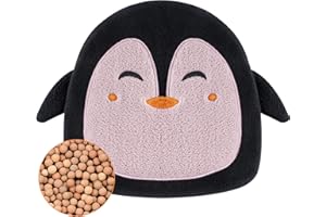 ILAUKE Termofor do kuchenki mikrofalowej 25 x 25 cm – mini kojąca poduszka rozgrzewająca i zimna poduszka I małe zwierzątko termofor dla niemowląt, dla kobiet, dzieci, niemowląt na bóle brzucha, kolki