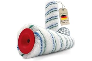 ORGAFLIX Profi Farbwalze 25cm - 2 Stück - Ideale Farbaufnahme und Abgabe - Florhöhe ca. 9mm, Kern 48mm, Farbroller Wandfarbe, Malerrolle groß, Farbrolle, Malerwalze, Maler-Zubehör, Maler-Set