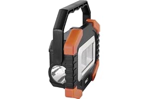 EMOS LED-arbet, liten bärbar arbetsstrålkastare, ljusstyrka 350 lm, 110 m ljusvidd, 2 ljuslägen, batteridriven med upp till 2