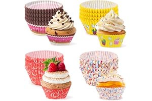 Heatigo Foremki do pieczenia muffinek, do deserów, pieczenia, na urodziny, wesele, imprezę, 400 szt.