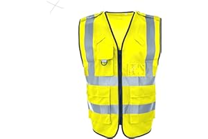 STEP AHEAD STEPAHEAD HI VIS VIZ EXECUTIVE SAFETY WAISTCOAT VEST PHONE & ID POCKET