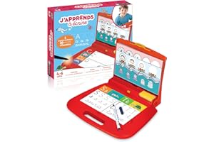 Nathan - J'Apprends à Ecrire - S'exercer aux Gestes Graphiques, Ecrire ses Premiers Mots - Jeu Educatif - Développe l'Autonomie - 1 Pupitre Lumineux Inclus - Pour Enfants de 4 à 6 ans
