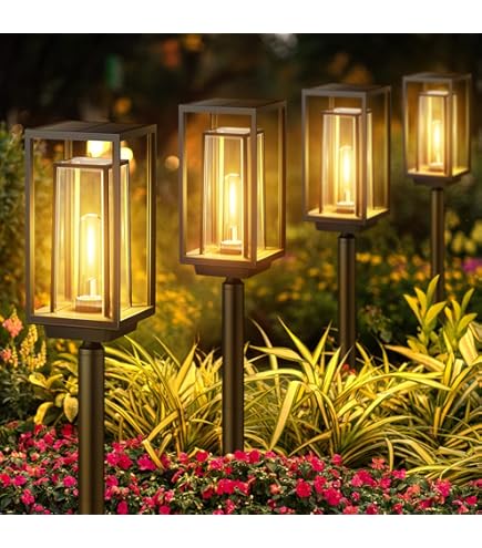 EDISONFIRE Sehr Hell Solarlampen Außen Garten,4 Stücke Gartenleuchten