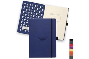 DINGBATS* NOTEBOOKS Dingbats - Wildlife Cuaderno Mediano Cuadriculado, Ballena Azul, A5 - Cuaderno De Tapa Dura - Cuero Pu - Crema, A Prueba De Tinta De 100 Gsm