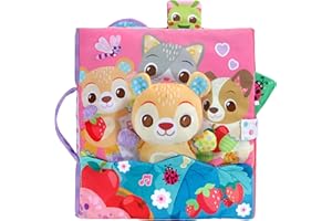 VTech-Baby Gran Libro sensorial El Bosque de Las sorpresas, Libro Grande de Tela, Interactivo, Elementos Móviles, Canciones y Melodías, Osito Separado, Regalo bebés +3 Meses, Versión ESP