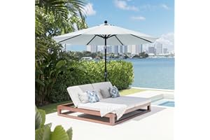 ABCCANOPY 230cm Parasol d'extérieur Toile imperméable -Parasol de jardin Parasol de marché,gris clair