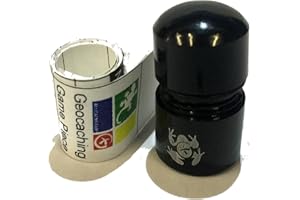 AllCachedUp Black Nano Geocache 25% Taller than others - Easy Remove Double Sized Log - with Logo