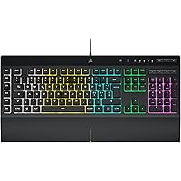 Corsair K55 RGB PRO Tastiera da Gioco Cablata a Membrana - Resistente Alla Polvere e ai Versamenti - 6 Tasti Macro con Integr