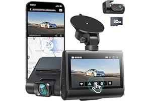 iZEEKER Kamera samochodowa 4K na deskę rozdzielczą, 32 GB SD, 3" IPS Dual Kamera, Wi-Fi, GPS, tryb parkowania 24 h, czujnik G, WDR, 170° widoczność"}