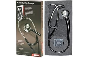 Gima 32552 Stetoscopio duofono "Classic Cardiologico", Lira Nero