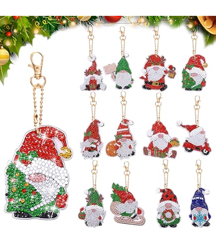 Weihnachtliches Kristall-Malerei Set - DIY Wichtel Painting Kit Mit Glitzerstiften